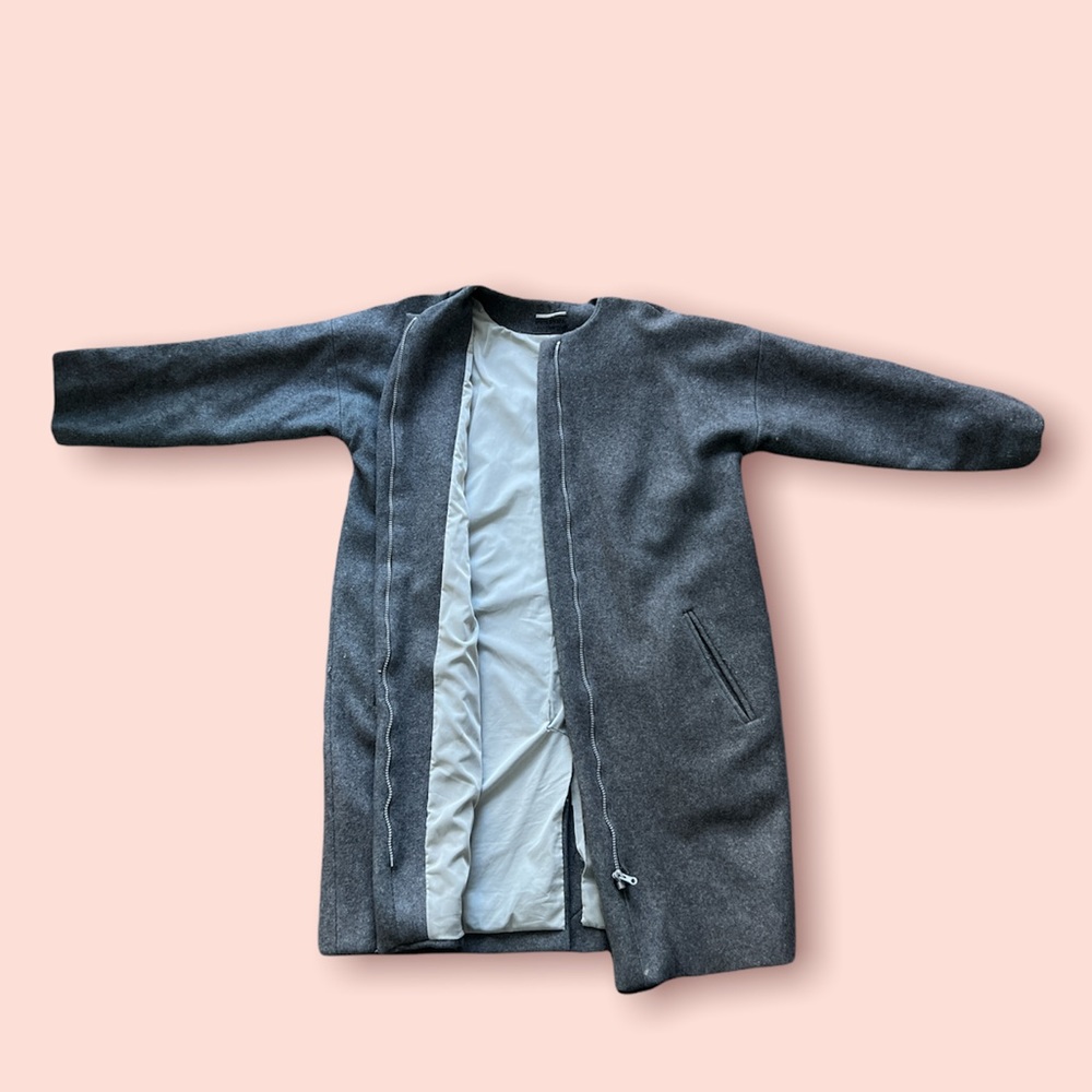 Knee length wool coat